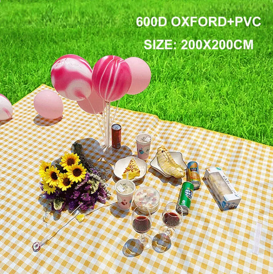 Large Waterproof Thickened Moisture-Proof Outdoor Camping Picnic Mat (Green) - Image 3