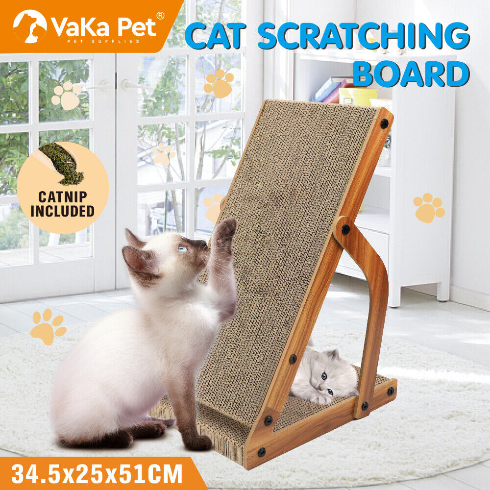 VaKa Cat Scratching Scratcher Board Cat Tree Pad Lounge Toy Corrugated Cardboard - Image 2