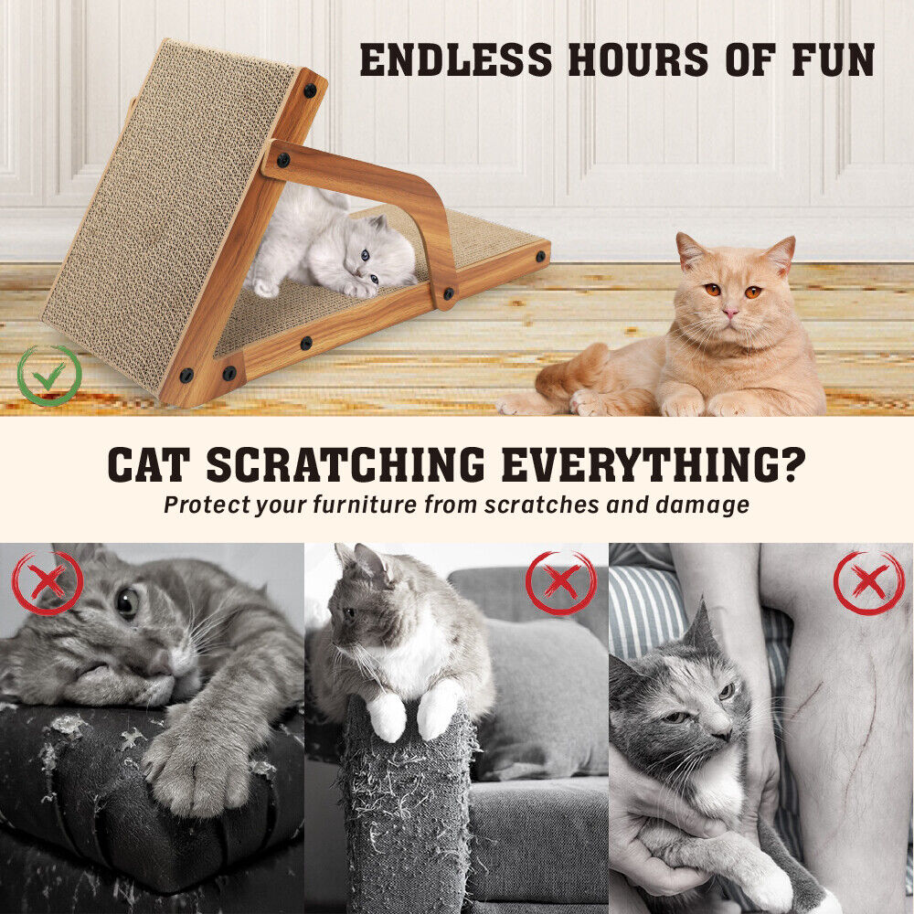 VaKa Cat Scratching Scratcher Board Cat Tree Pad Lounge Toy Corrugated Cardboard - Image 8