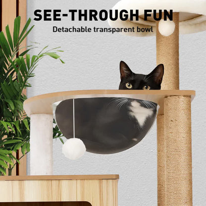 VaKa 1.42M Cat Tree Tower Scratching Post Scratcher Cats Condo House Bed Furniture - Image 6