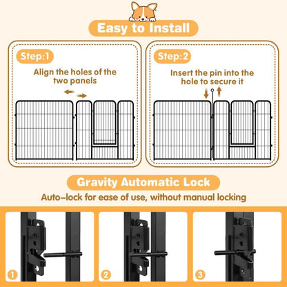 Pet Dog Playpen Puppy Exercise Cage Enclosure Fence Metal Outdoor 8 Panel - Image 6