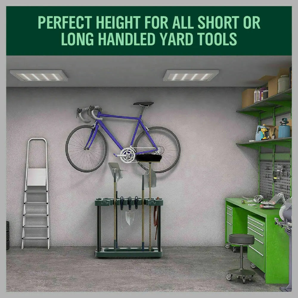 Rolling Garden Tools Storage Rack Long Short Handles Organizer Holders Fits 40 - Image 5