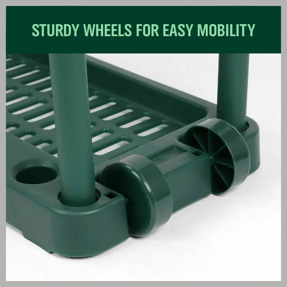 Rolling Garden Tools Storage Rack Long Short Handles Organizer Holders Fits 40 - Image 8