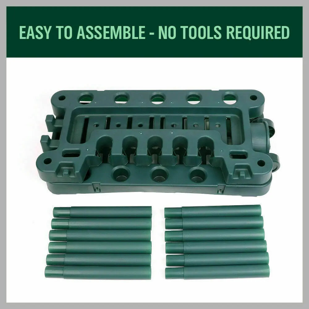 Rolling Garden Tools Storage Rack Long Short Handles Organizer Holders Fits 40 - Image 9