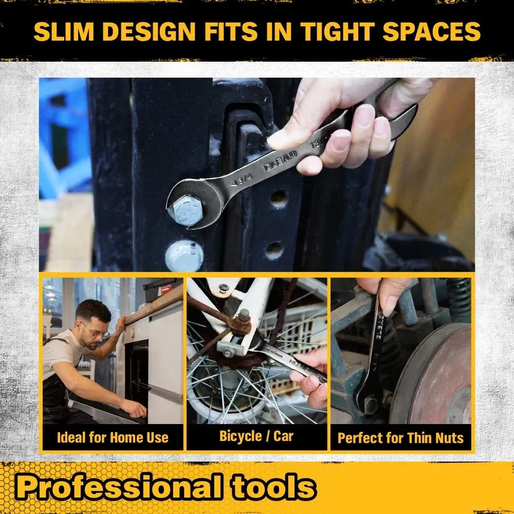 ELEAD 19Pcs 3mm Super Thin Wrench Set SAE Metric Chrome Vanadium Steel Tools - Image 9
