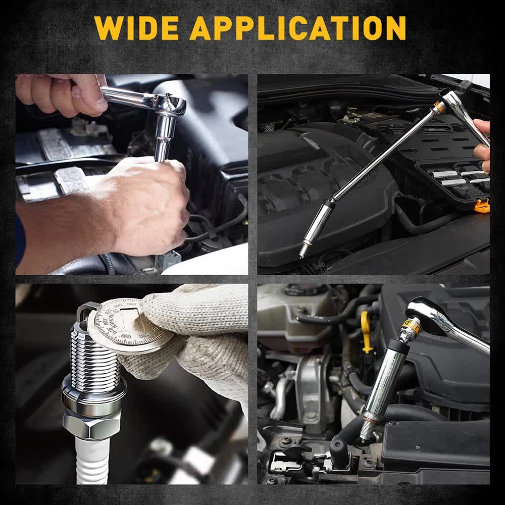 8-Piece 3/8" Drive Magnetic Swivel Spark Plug Socket Set Spark Plug Removal Tool - Image 8
