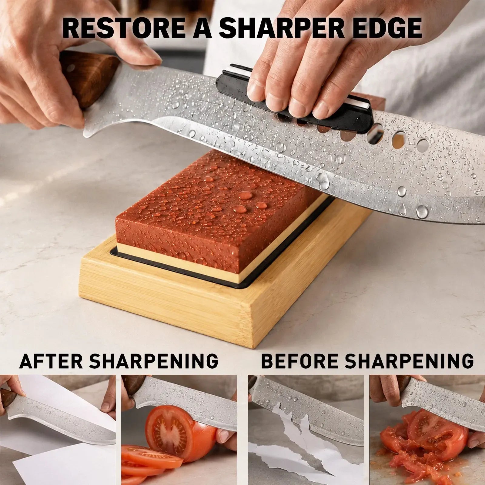 Elead 10pcs Knife Sharpening Stone Kit 400/1000 3000/8000 Grit Whetstone Set - Image 3