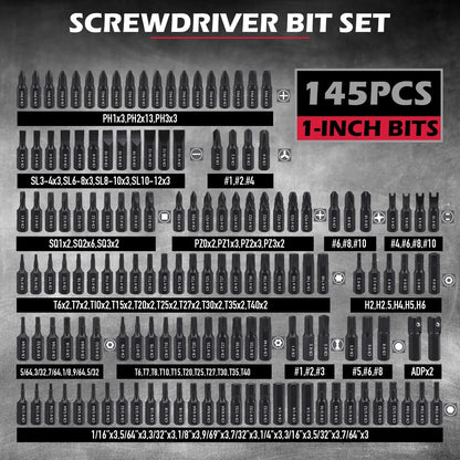 SEDY 235PC Screwdriver Bit Set Ratchet Handle Holders Security Bits Nut Drivers - Image 3