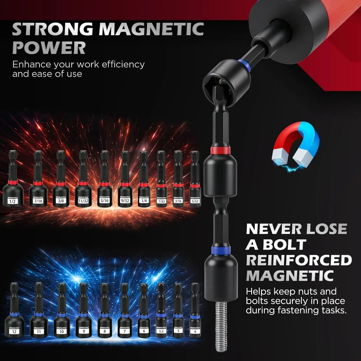 SEDY 64Pcs Torque Screwdriver Set 10-70 in-lb S2 Bits Magnetic Nut Driver Kit - Image 4