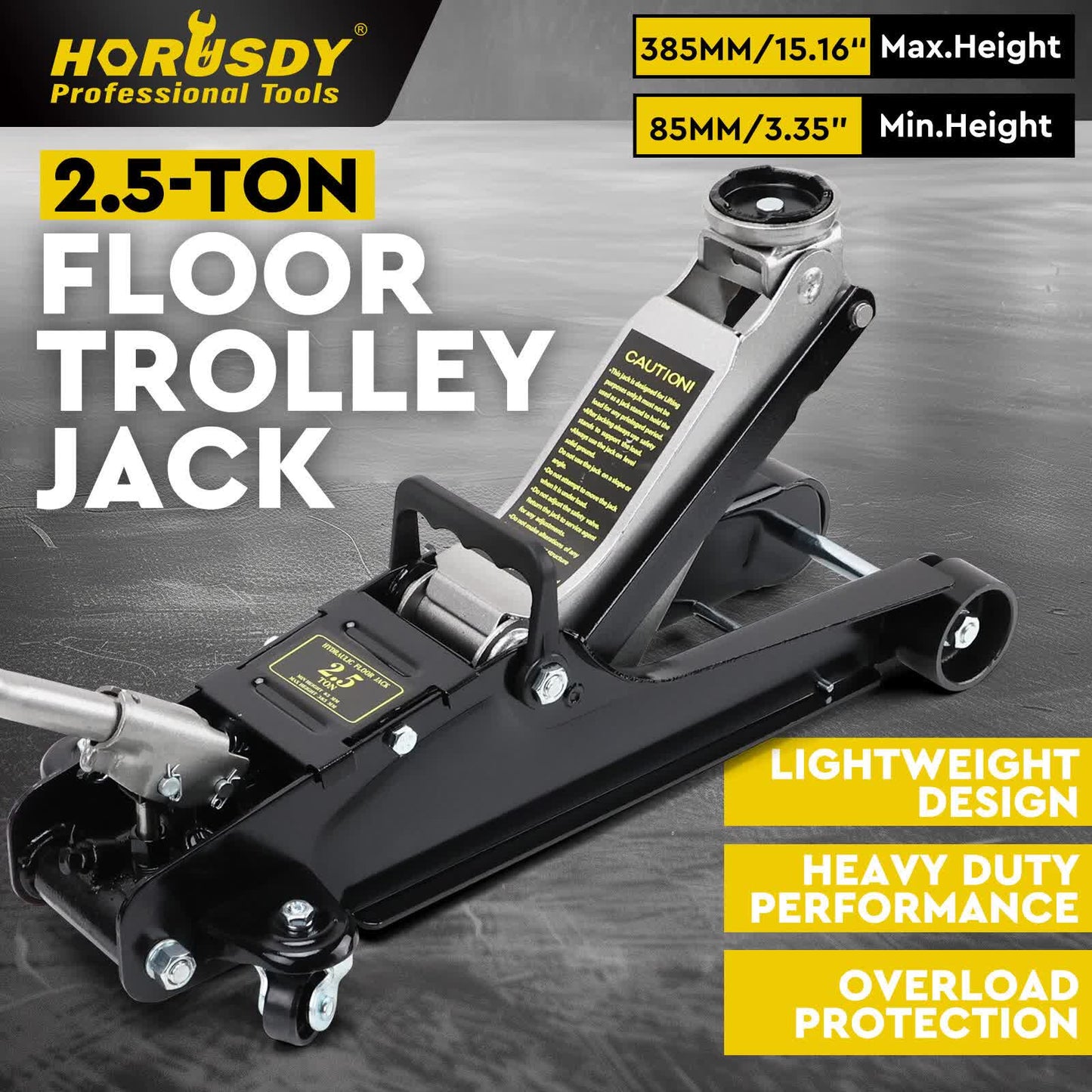 Hydraulic Floor Jack 2.5T Trolley Low Profile Car Track Quick Lifting 85-385mm - Image 2