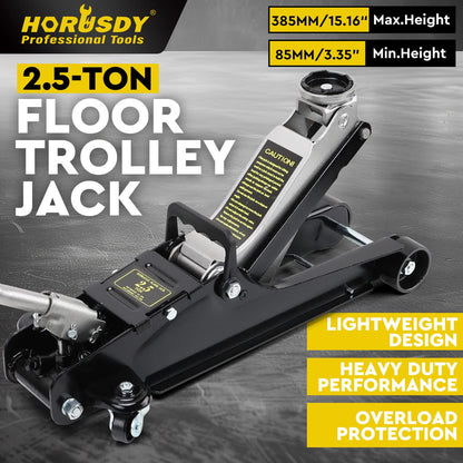 Hydraulic Floor Jack 2.5T Trolley Low Profile Car Track Quick Lifting 85-385mm - Image 2