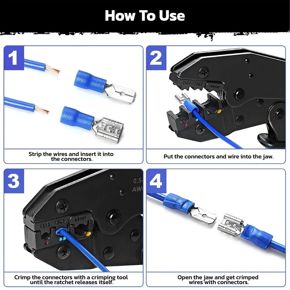 HORUSDY 308PCS Crimp Terminals Kit Ring Spade Butt Connector Set for Wiring - Image 4