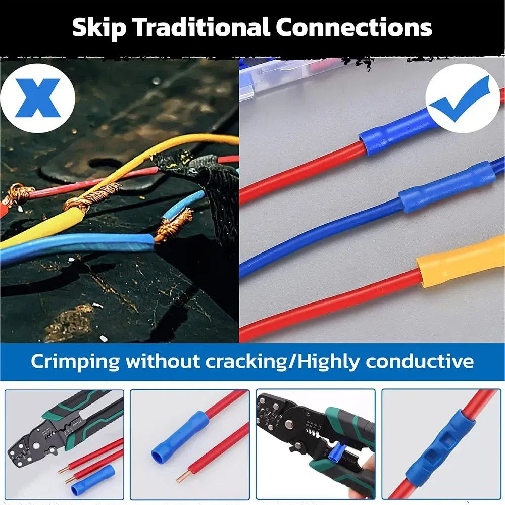 HORUSDY 308PCS Crimp Terminals Kit Ring Spade Butt Connector Set for Wiring - Image 5