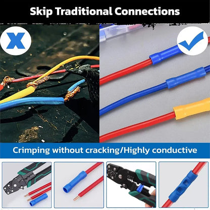 HORUSDY 308PCS Crimp Terminals Kit Ring Spade Butt Connector Set for Wiring - Image 5