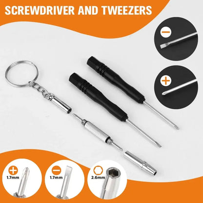 Eyeglass Sun Glasses Optical Repair Tool Screw Nut Nose Pad Assortment Set Kit - Image 3