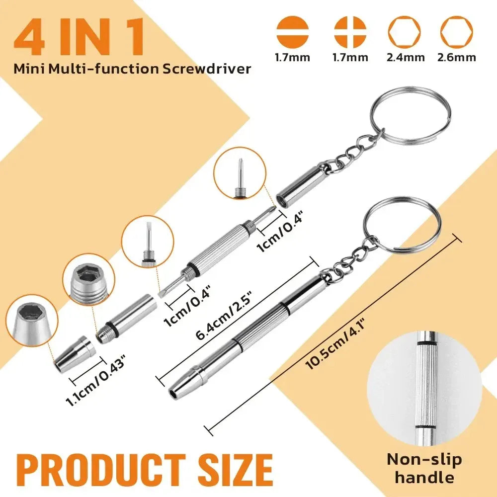 Eyeglass Sun Glasses Optical Repair Tool Screw Nut Nose Pad Assortment Set Kit - Image 4