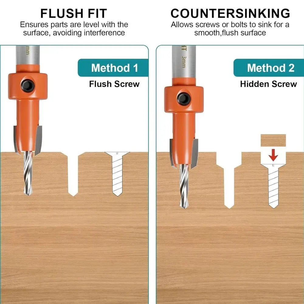 Woodworking Drill Bit Set Forstner 15-35mm Countersink Hex Shank Forstner Bits - Image 5