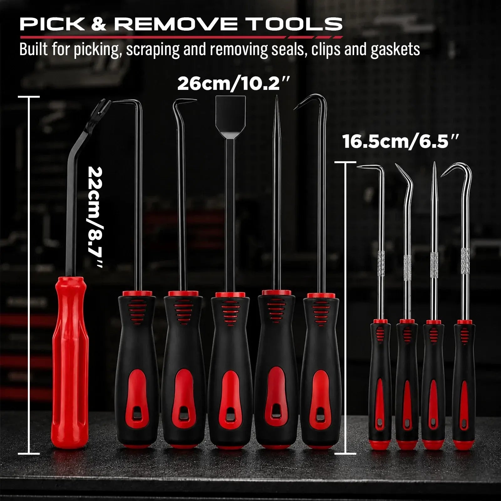 SEDY 15pc Auto Trim Removal Tool Kit Pick & Hook Set LED Magnetic Pickup - Image 2