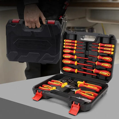 SEDY 18Pcs 1000V Insulated Electrician Tool Set Magnetic Screwdriver Pliers Kit - Image 7