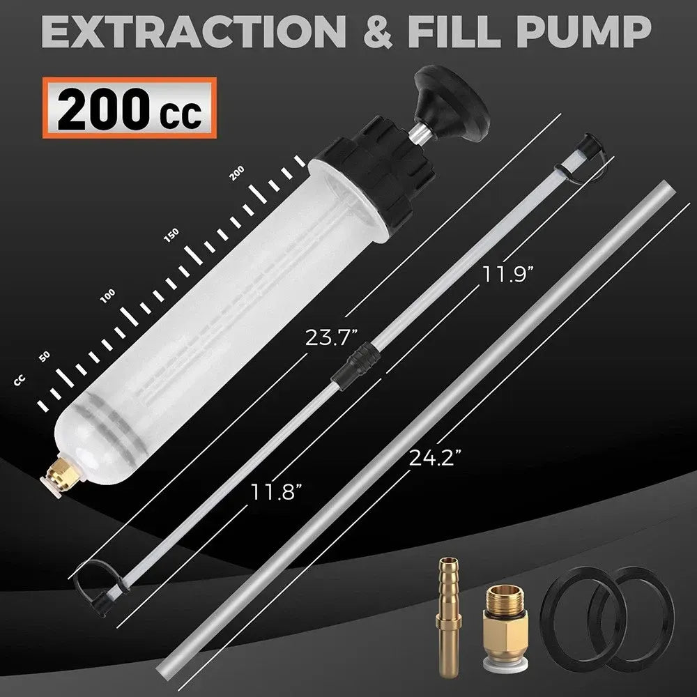 HORUSDY 200CC Manual Fluid Extractor Pump Oil Transfer Syringe Tool Automotive - Image 2