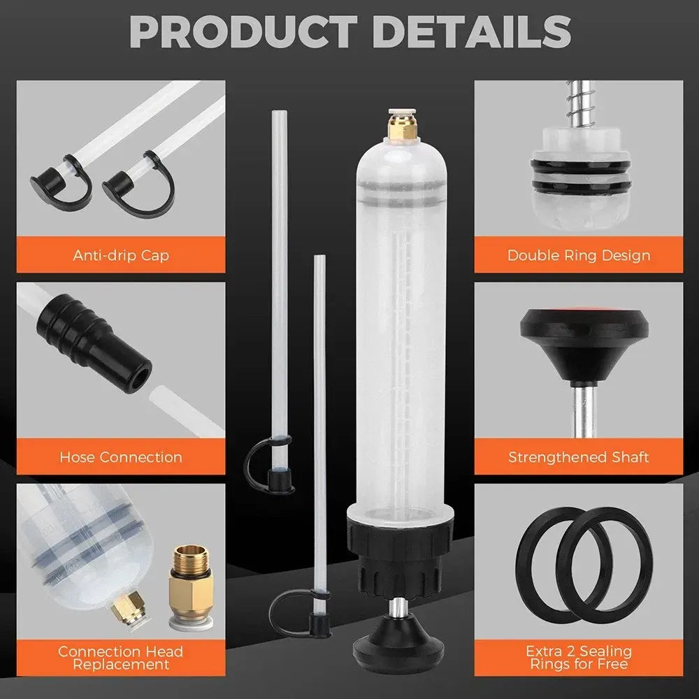 HORUSDY 200CC Manual Fluid Extractor Pump Oil Transfer Syringe Tool Automotive - Image 5