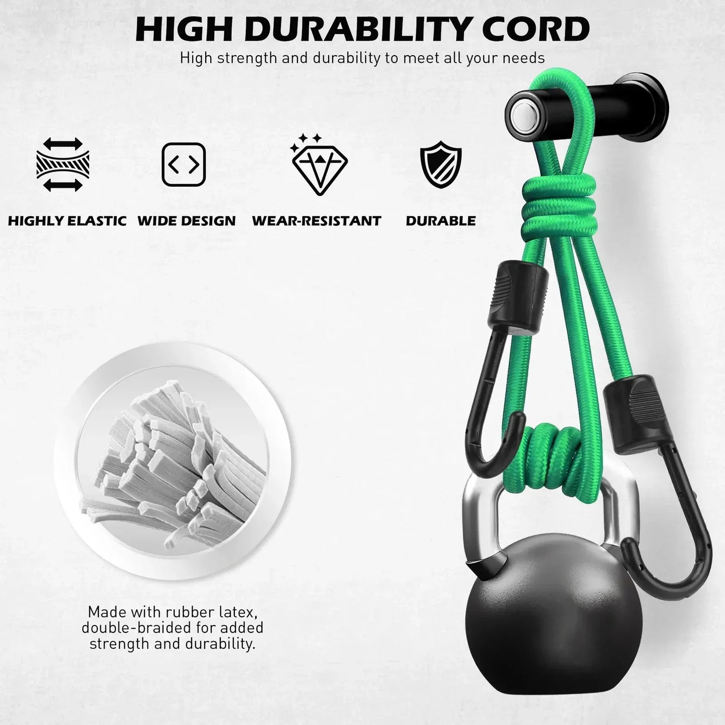SEDY 60Pcs Bungee Cords Set Heavy Duty Tie Down Straps Camping Moving w/ Hooks - Image 5