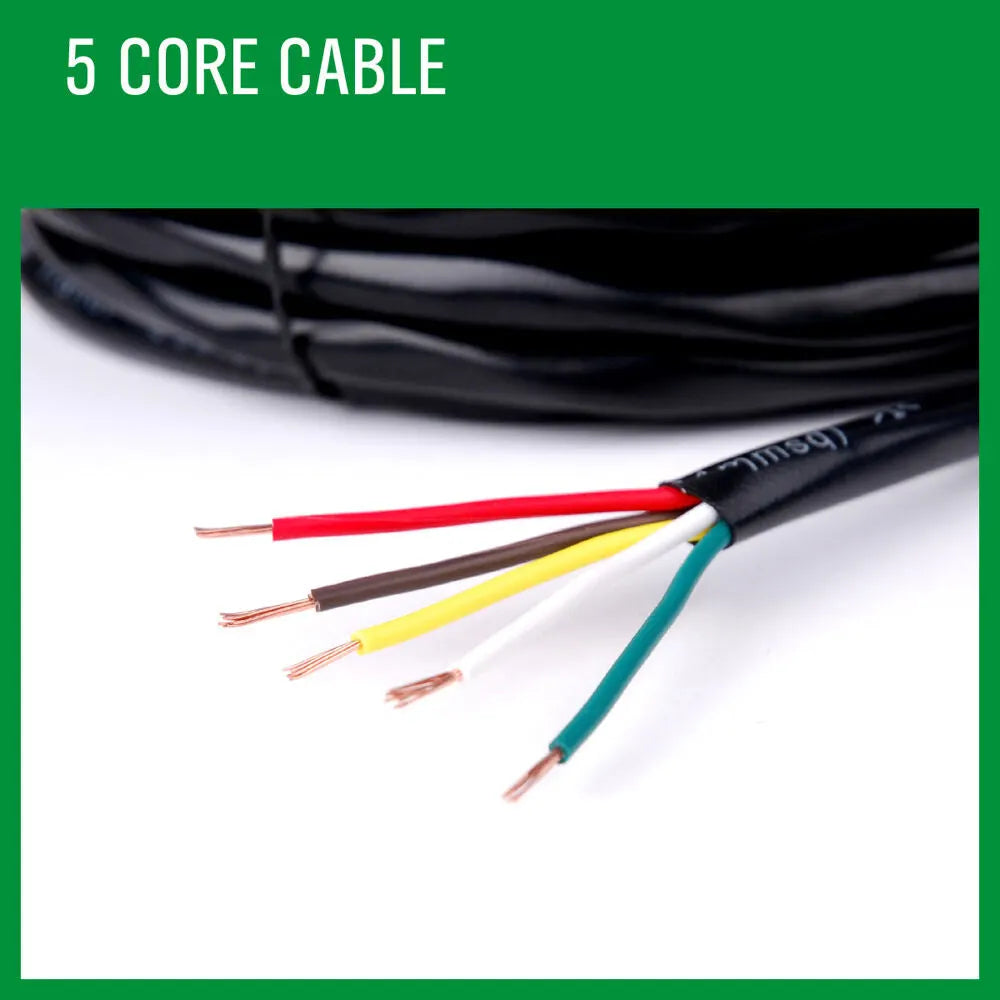 20M X 5 Core Wire Cable Trailer Cable Automotive Boat Caravan Truck Coil V90 PVC - Image 3