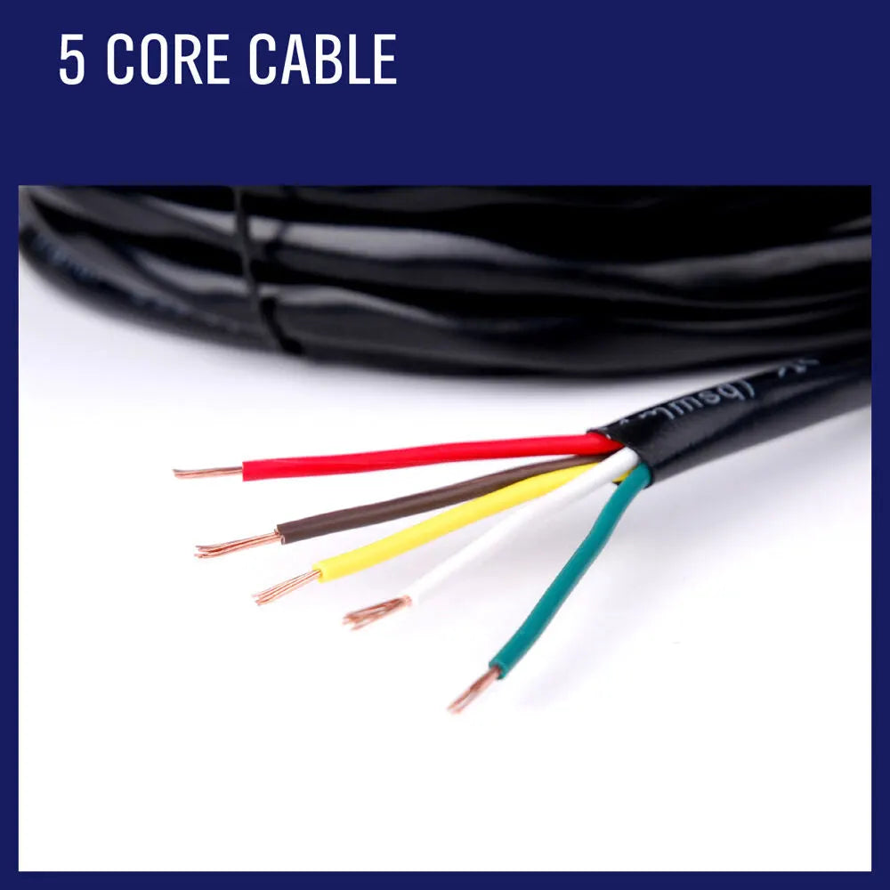 10M X 5 Core Wire Cable Trailer Cable Automotive Boat Caravan Truck Coil V90 PVC - Image 3