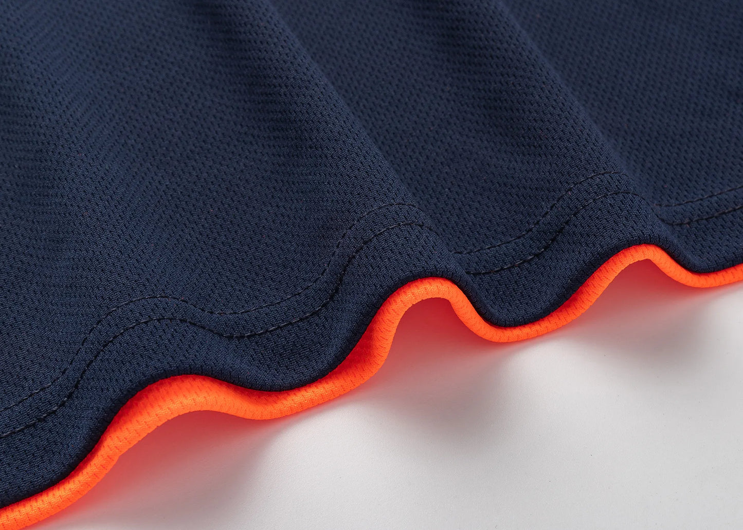 HI VIS Short Sleeve Workwear Shirt w Reflective Tape Cool Dry Safety Polo 2 Tone, Fluoro Orange / Navy, L - Image 6