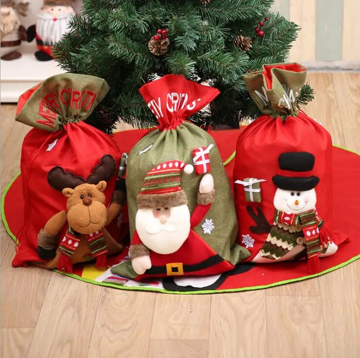 New Christmas Large Jumbo Felt Santa Sack Children Xmas Gifts Candy Stocking Bag, Snowman (56x35cm) - Image 2