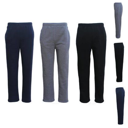 New Adult Mens Unisex Track Suit Fleece Lined Pants Sport Gym Work Casual Winter, Black, 6XL - Image 2