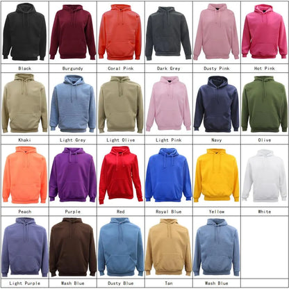 Adult Unisex Men's Basic Plain Hoodie Pullover Sweater Sweatshirt Jumper XS-8XL, Light Purple, S - Image 3
