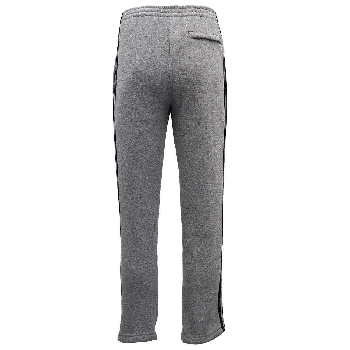 Men's Fleece Casual Sports Track Pants w Zip Pocket Striped Sweat Trousers S-6XL, Grey, M - Image 4