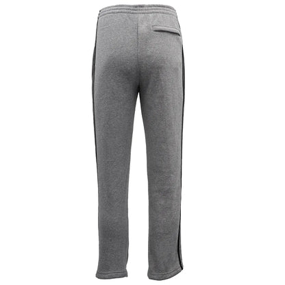 Men's Fleece Casual Sports Track Pants w Zip Pocket Striped Sweat Trousers S-6XL, Grey, M - Image 4