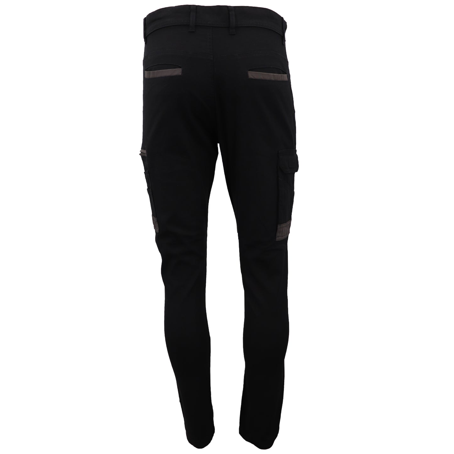 Men's Cotton Drill Cargo Work Pants UPF 50+ 13 Pockets Tradies Workwear Trousers, Black, 36 - Image 3