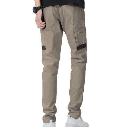 Men's Cotton Drill Cargo Work Pants UPF 50+ 13 Pockets Tradies Workwear Trousers, Khaki, 28 - Image 2