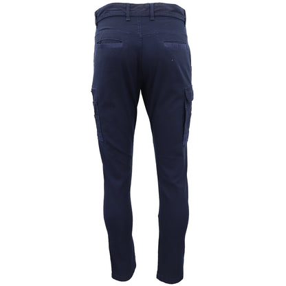 Men's Cotton Drill Cargo Work Pants UPF 50+ 13 Pockets Tradies Workwear Trousers, Navy, 34 - Image 7