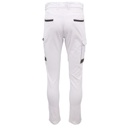 Men's Cotton Drill Cargo Work Pants UPF 50+ 13 Pockets Tradies Workwear Trousers, White, 36 - Image 6