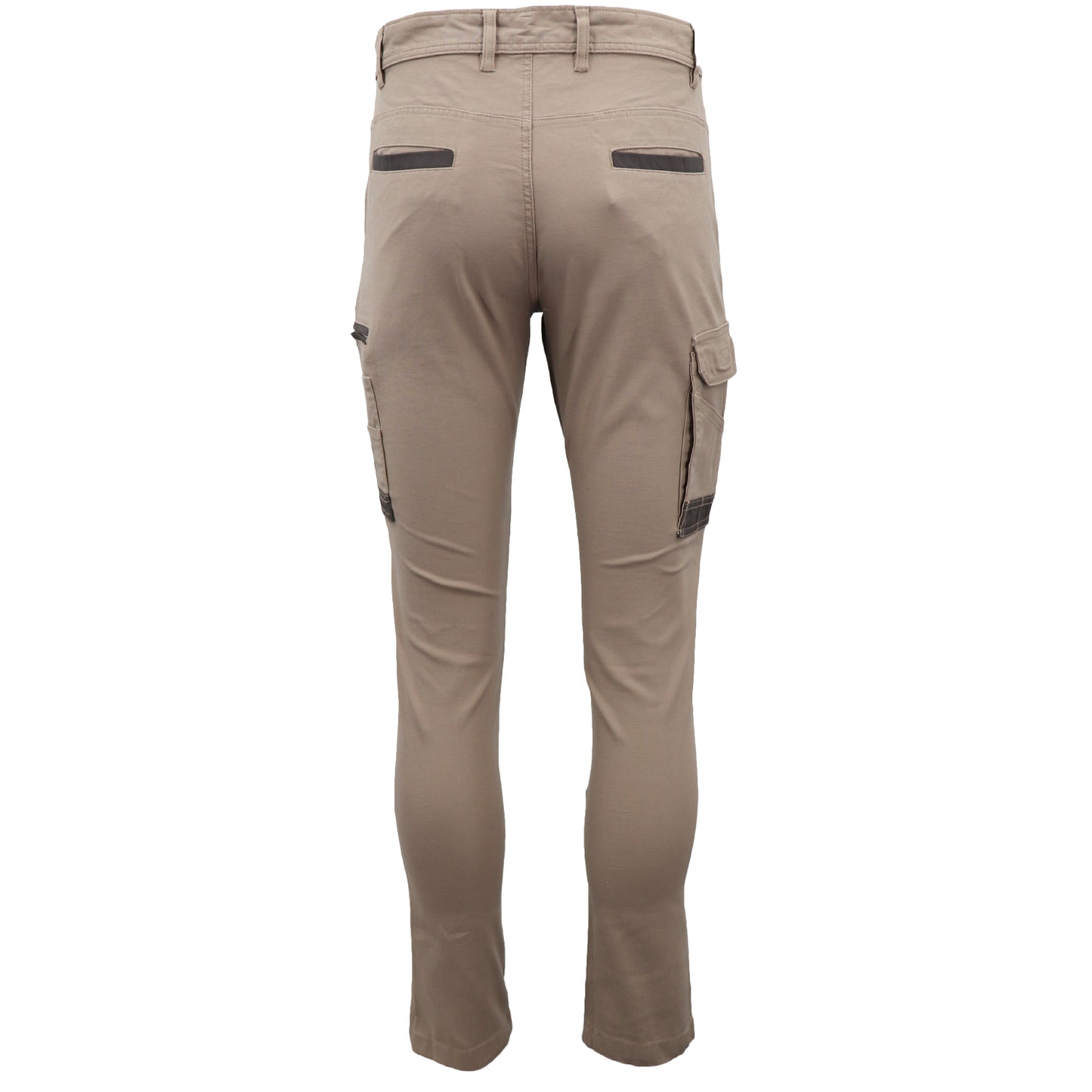 Men's Cotton Drill Cargo Work Pants UPF 50+ 13 Pockets Tradies Workwear Trousers, White, 36 - Image 8