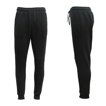 Mens Unisex Fleece Lined Sweat Track Pants Suit Casual Trackies Slim Cuff XS-6XL, Black, 6XL - Image 3