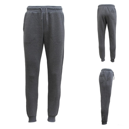 Mens Unisex Fleece Lined Sweat Track Pants Suit Casual Trackies Slim Cuff XS-6XL, Black, 6XL - Image 5