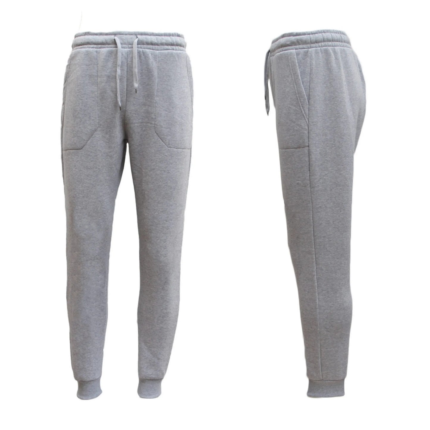 Mens Unisex Fleece Lined Sweat Track Pants Suit Casual Trackies Slim Cuff XS-6XL, Black, 6XL - Image 6