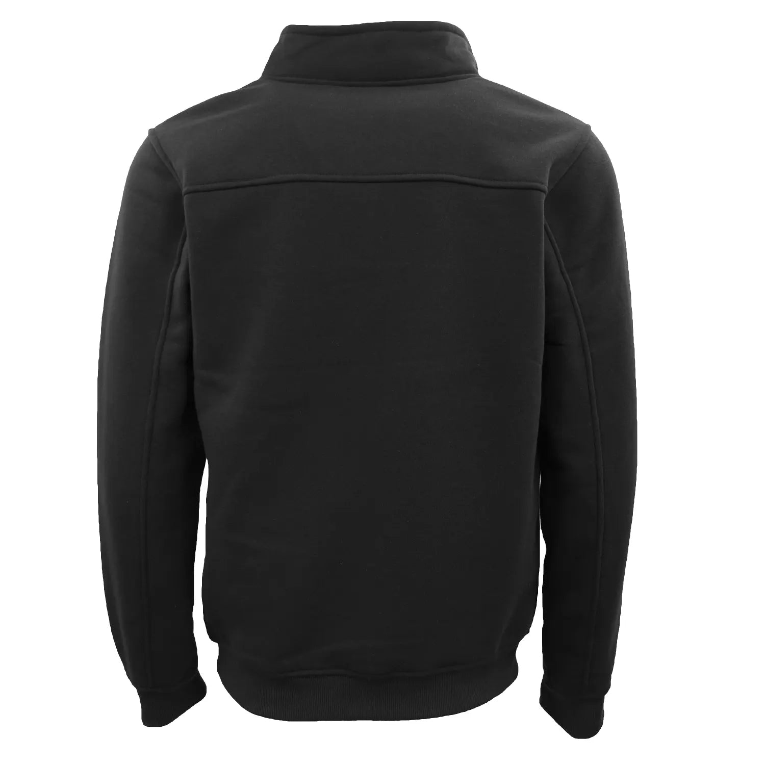 New Men's Unisex Adult Half-Zip Fleece Jumper Pullover Stand Collar Jacket Shirt, Black, 3XL - Image 4