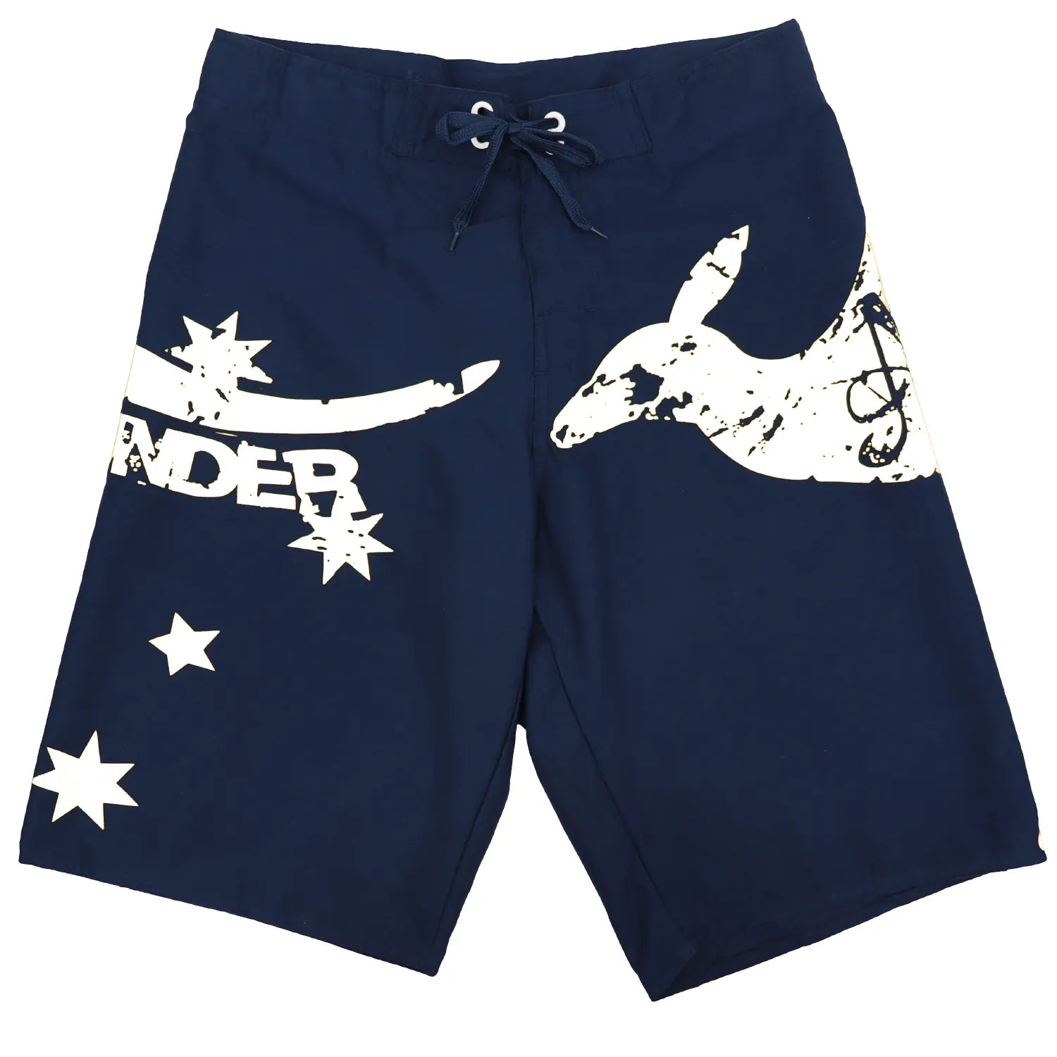 Men's Adult Board Shorts Australia Day Kangaroo Down Under Souvenir Beach Wear, Navy/Yellow, 2XL - Image 6