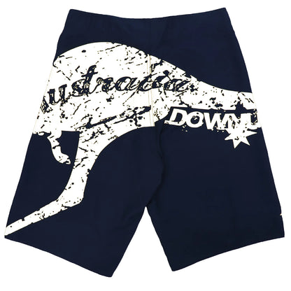 Men's Adult Board Shorts Australia Day Kangaroo Down Under Souvenir Beach Wear, Navy/Yellow, 2XL - Image 7