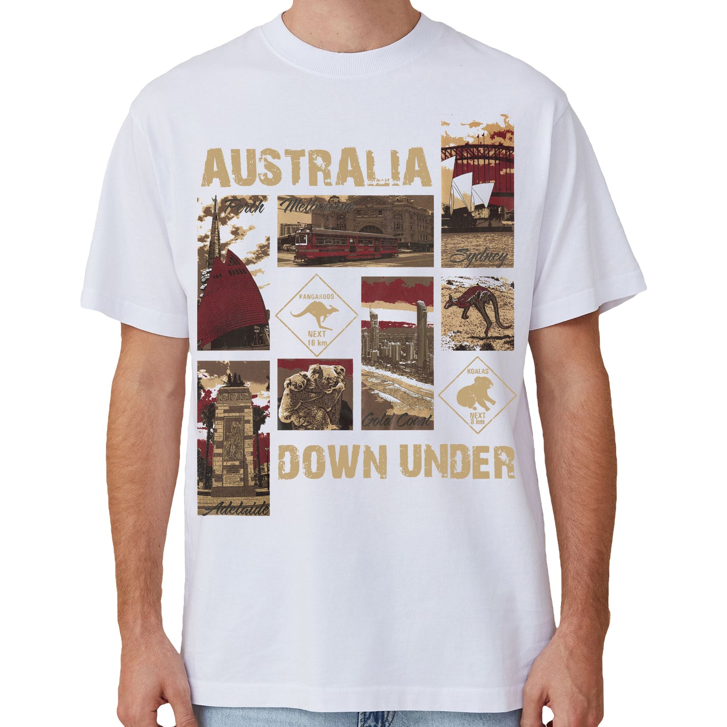 100% Cotton Australia Down Under Souvenir T-Shirt Unisex Adult Iconic Tee Top, Black, S - Image 3