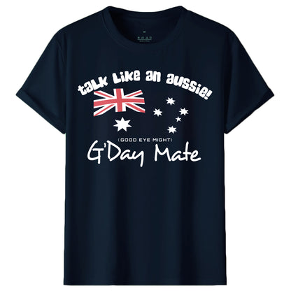 100% Cotton Australian Day Flag T-Shirt Aussie G'Day Mate Navy Souvenir Tee Top, Navy, 3XL - Image 2