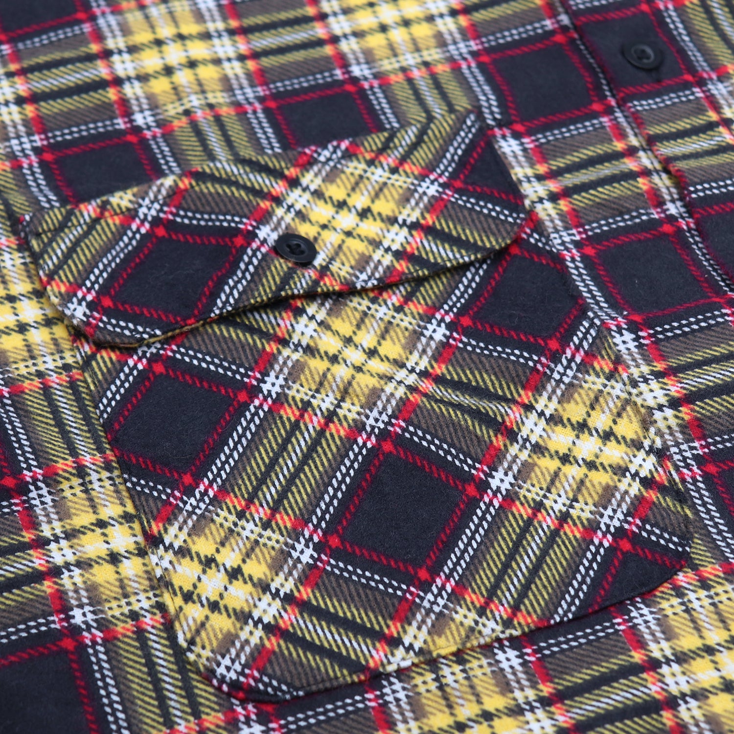 Men's 100% Cotton Flannelette Shirt Long Sleeve Plaid Check Flannel w Pockets, Golden Horizon Plaid, M - Image 5