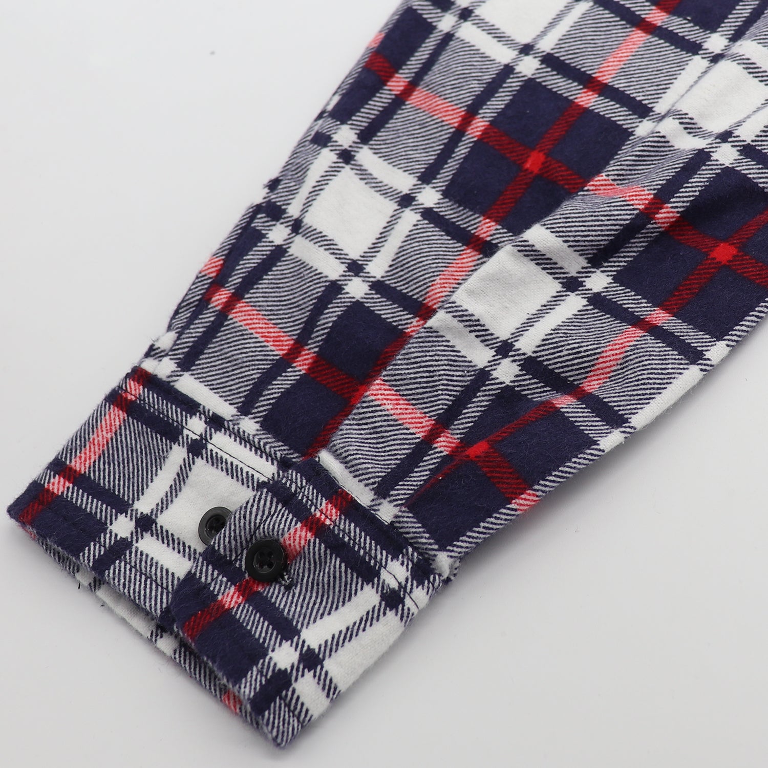Men's 100% Cotton Flannelette Shirt Long Sleeve Plaid Check Flannel w Pockets, Snowfall Navy Plaid, S - Image 6