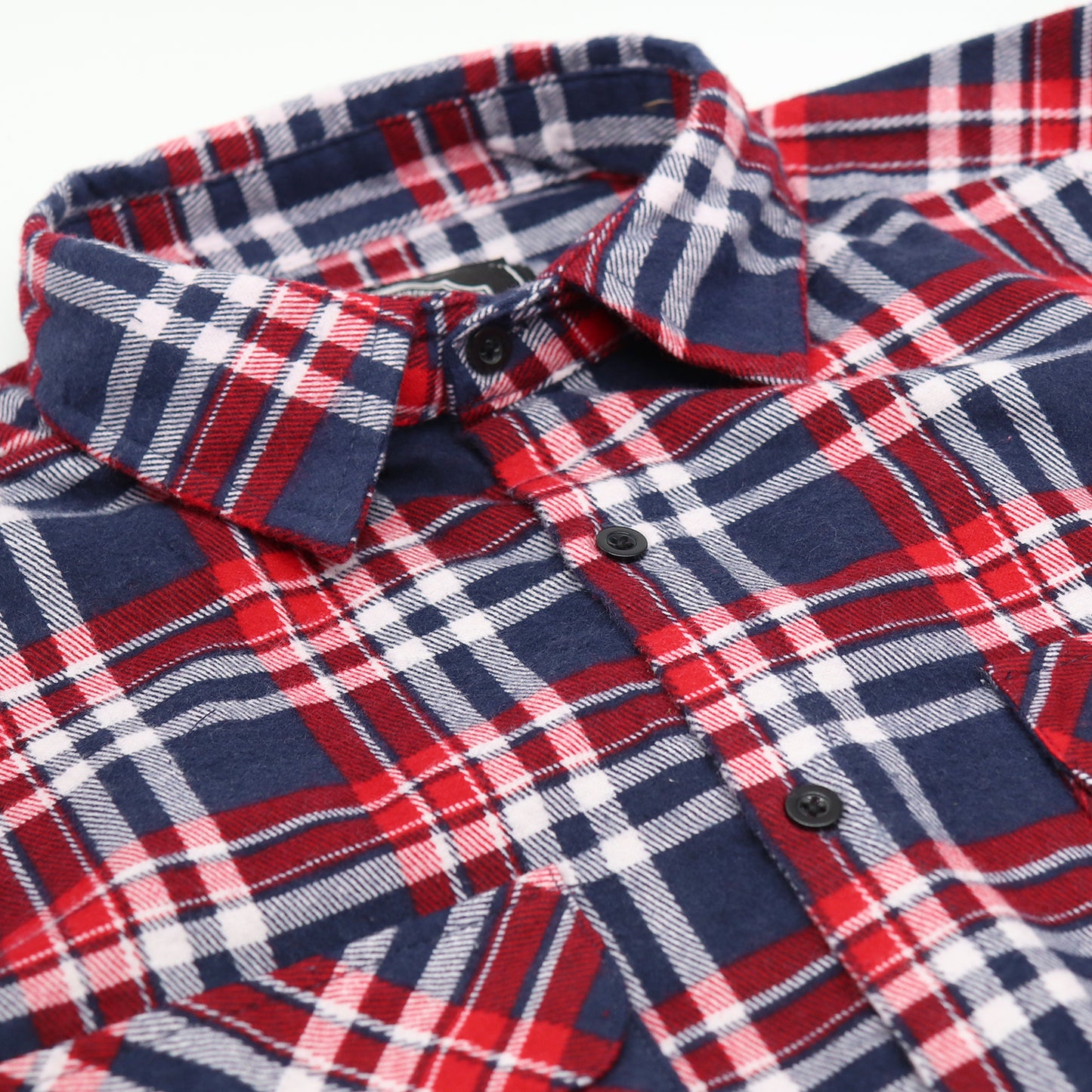 Men's 100% Cotton Flannelette Shirt Long Sleeve Plaid Check Flannel w Pockets, Heritage Red Plaid, L - Image 4